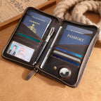 Polare Full Grain Leather Passport Holder Cover Case for Men and Women RFID Blocking Family Travel Wallet Holds 6 Passports