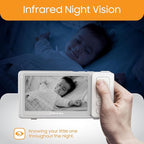 CHILLAX Giraffe Pro Max Baby Monitor, 1080p Full HD Camera with 5” 720p Screen, Privacy Mode, Flexible Gooseneck, Auto-Dimming LED, Two-Way Talk, and Night Vision, Video with Camera and Audio