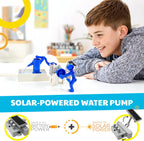 Green Science - Hybrid Solar Power Water Pump - Dual Power STEM Toys Educational Kit for Kids - Solar and Battery Operated Pumping System - Solar Robot - DIY Science Experiment Toy for Learning & Fun