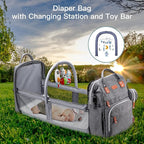 Diaper Bag Backpack with Changing Station, Extra Large Diaper Bag, Multifunctional Diaper Bag, Baby Bag, Deep Gray