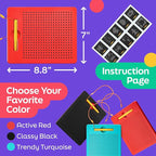 Magnetic Drawing Board for Kids & Toddlers with Beads and Magnet Stylus Pen - Magnetic Tablet Toy for Airplane & Car Ride Activities for Kids