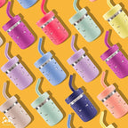 Pandaloo® Smoothie Cups for Kids - Stainless Steel Toddler Tumbler with Straw, Sippy Cup for Smoothies - BPA-Free, Toddler Snack Cups, 10 oz