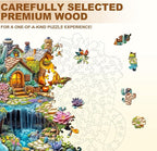 WOODBESTS Wooden Puzzles for Adults, Succulent Mug Wood Puzzles Adult(250 Pieces, L, 13.4 * 13.3in), Unique Shape Wooden Animal Jigsaw Puzzles, Birthday Gifts for Adults Family Game