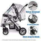 Stroller Rain Cover and Baby Stroller Mosquito Net(2-Piece Set),Universal Stroller Accessory,Waterproof, Windproof Protection,Protect from Dust Snow,Baby Travel Weather Shield