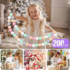 GOGOSO Balls for Ball Pit - Plastic Ball for Toddlers 1-3, Baby Kids Ball Pool Decoration 50 100 200 300 500 1000 (6 Colors, 200 Balls)