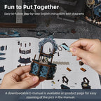 Book Nook Kit, DIY Miniature Dollhouse Book Nook Kit with Dust Cover and LED Light (The Song of Sirens)