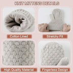 Baby Knit Mittens Toddler Boys Girls Gloves Winter Infant Newborn No Scratch Mitten 0-3 Years