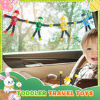 Easter Basket Stuffer Gift for Toddlers Kids Robot Sensory Travel Toys 4Pcs for Boy Year Old Ages 3 4 5 6 7 8 9, Airplane Travel Activities Suction Autistic Valentine Pop Tube Autism Fidget Toys