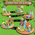 Magnetic Blocks, Magnetic Building Blocks, 3D Construction Build Toys, STEM Sensory Magnet Cubes (Multicolor-300PCS)