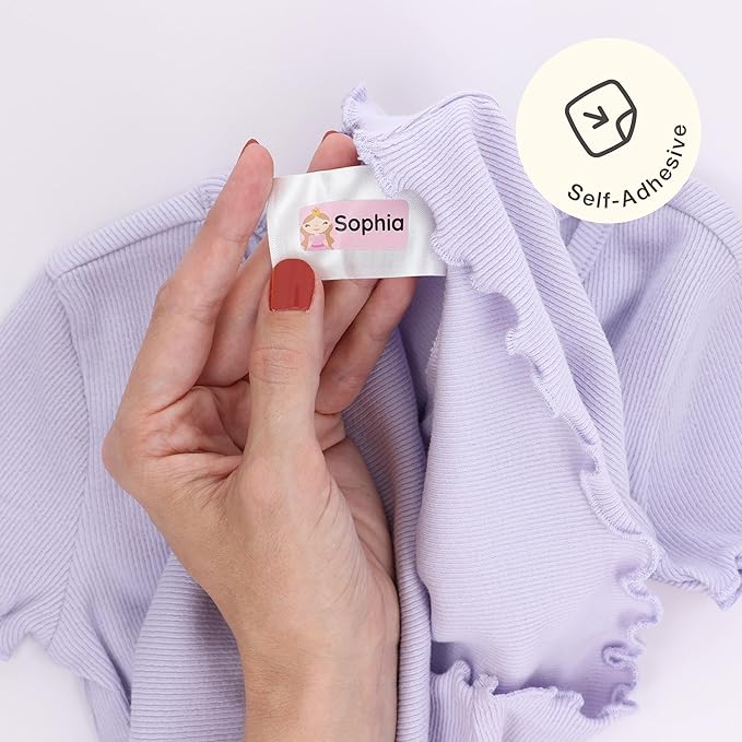 Personalized Name Labels for Kids (120) – Custom Waterproof & Durable Stickers for Clothing, Daycare, Office & School Supplies - Fairytale