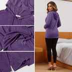 GINKANA Women's Nursing Hoodie Sweatshirt Long Sleeves Breastfeeding Maternity Tops Casual Clothes