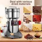 Electric Grain Grinder – High-Speed 800g Stainless Steel Food Mill & Pulverizer for Nuts, Rice, Grains, Herbs & Spices – Flour, Wheat Berry & Nut Crusher for Home & Commercial Kitchens