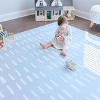 Baby Play Mats for Floor - Shoreline (6x6ft) - Premium EVA Foam Play Mat for Babies & Toddlers - Perfect for Tummy Time, Crawling, Playroom - Stylish & Comfortable Kids Play Mat