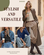 3 Pack Women's Maternity Nursing Tops, V Neck Breastfeeding Sweaters Long Sleeve Hidden Zipper Shirts