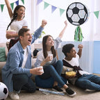 WERNNSAI Soccer Ball Piñata-Soccer Party decoration Piñata with Blindfold Bat for Kids Sports Themed Birthday Party Supplies Mirror Roller Skating Pull String