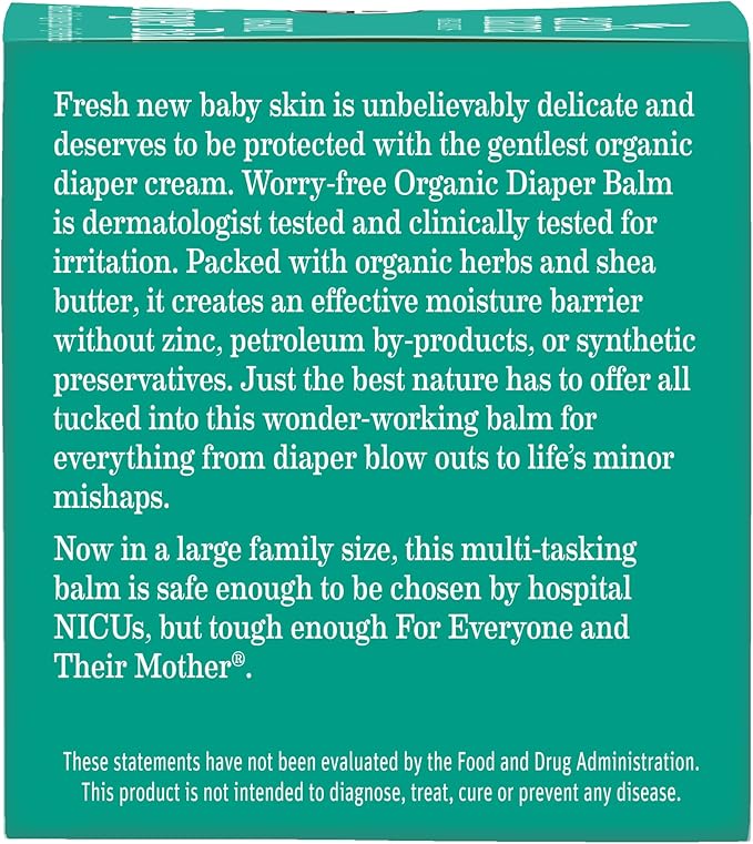 Earth Mama Organic Economy Size Diaper Balm | Diaper Cream for Baby | EWG Verified, Petroleum & Artificial Fragrance-Free with Calendula for Sensitive Skin, 4-Fluid Ounce (6-Pack)