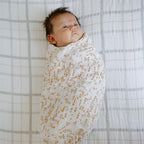 Little Unicorn Premium Crib Sheet | Breathable & Super-Soft Muslin Fabric (Grey Plaid)