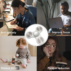 Fidget Spinners Toy Ultra Durable Stainless Steel Bearings High Speed 3-6 Min Spins Metal Material Hand Spinner ADHD Focus Anxiety Toys Stress Relief Reducer Fidget Spinner for Kids Adults Silver