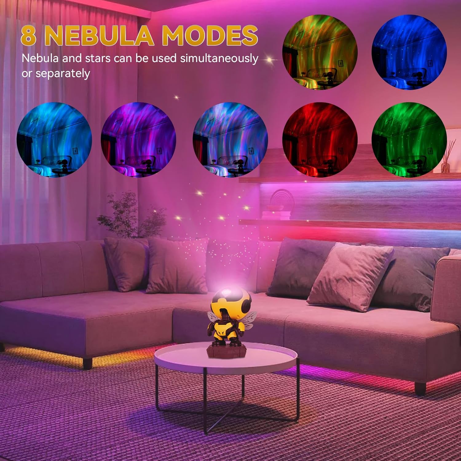 Night Light Projector Galaxy Effect Sleep Star Lights for Bedroom Children's Room Night Light, Christmas Gifts for Kids