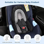 COOLBEBE Upgraded 3-in-1 Babybody Support & Strap Covers Set for Newborn Infant - Extra Soft Car Seat Insert Cushion Pad, Perfect for Carseats, Strollers, Swing, Black