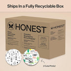 The Honest Company Clean Conscious Diapers for Delicate Skin | Up to 100% Leakproof | Hypoallergenic, Fragrance Free | Gender Neutral | Super Club Box, Size 7 (41+ lbs), 64 Count (Prints May Vary)