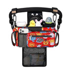 TOPDesign Universal Baby Stroller Organizer, Stroller Caddy with Detachable Mesh Bag & Heightened Insulated Cup Holders & Non-Slip Secure Hooks Accessories, Fits Most Strollers (Zoo 3)