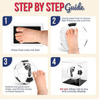 Circa Print Baby Soccer Ball Handprint Kit, Ink Pad for Hand and Footprints - Unique Keepsake for Dads, Baby Shower Present for Moms, Newborn Gift