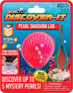 Discover-It Dissection Kit for Kids, Real Freshwater Pearl Science Lab Kit for Oysters, Science Toys for Kids Ages 5 and Above