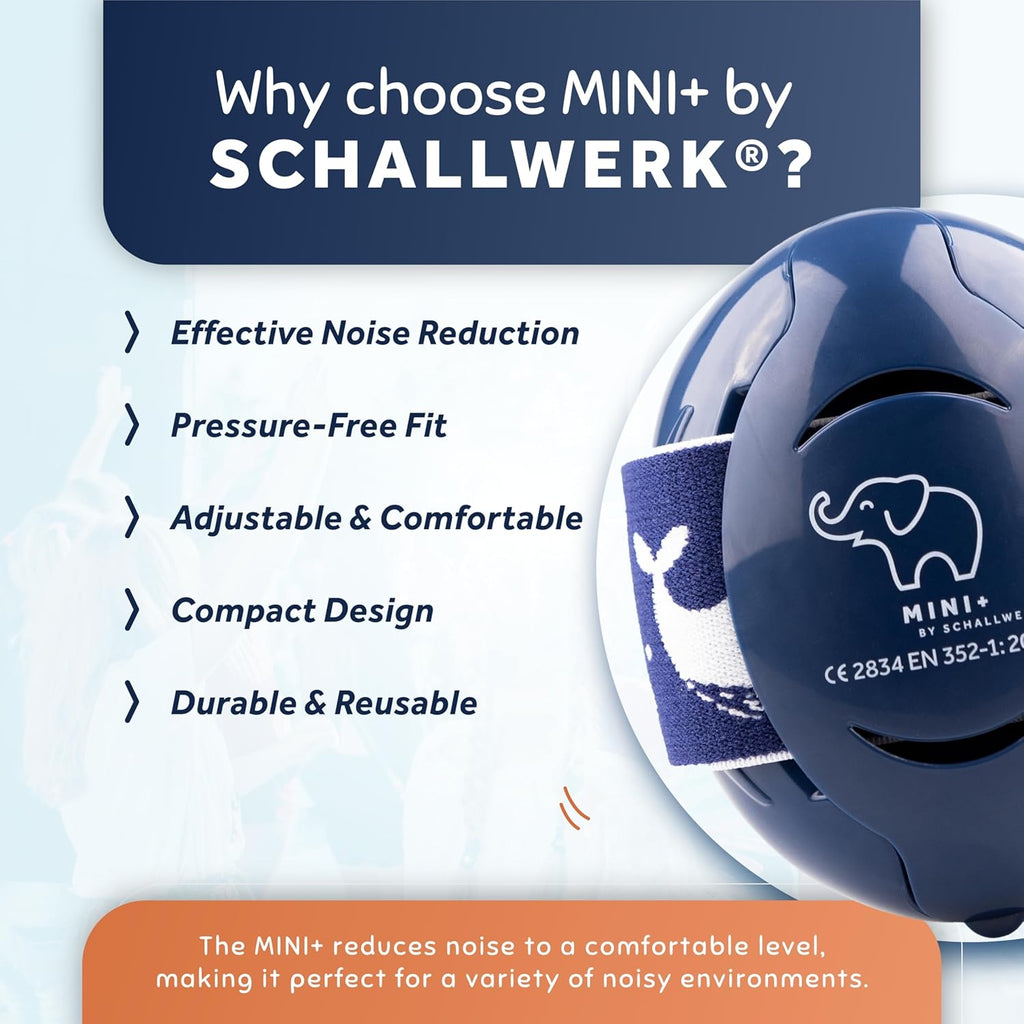Schallwerk ® Mini+ Baby Ear Muffs – Infant Noise Cancelling Headphones, Toddler Ear Protection, Baby Headphones for Noise