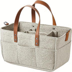 Nursery Storage Basket - Baby Diaper Caddy Organizer for Diaper Station, Newborn Essentials, Baby Shower Gifts and Registry Must-Haves for Boy or Girl (Oatmeal color)