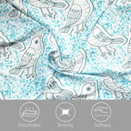 Nursing Pillow with 2 Piece Removable Ultra Soft&Stretchy Cover,Nursing Pillows for Breastfeeding,Tummy time and Baby Sitting Support,Bird Pattern