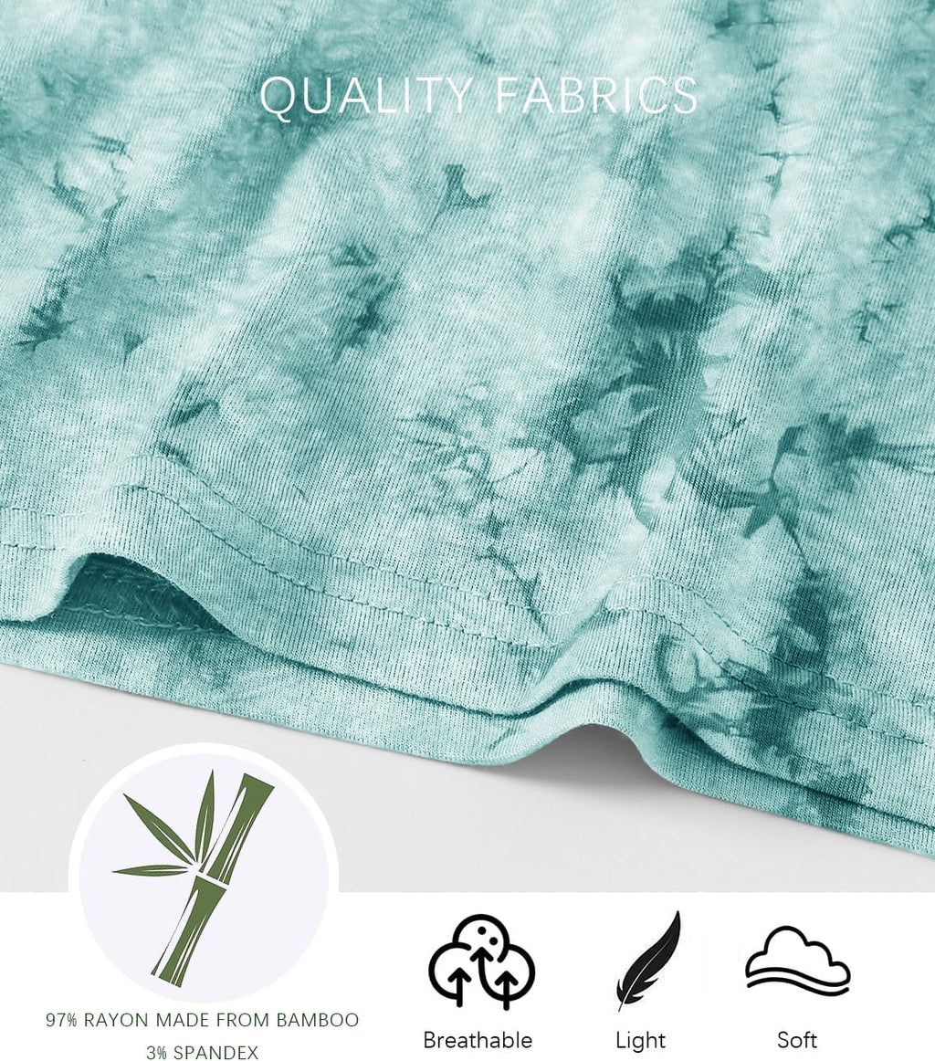 Jimonda Baby/Toddler Soft Sleepwear Short sleeve Kids Cool Pajama Outdoor 2-Piece Shirt&Shorts Casual sets Tie Dye PJ