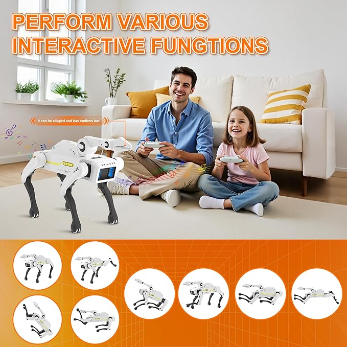 Robot Dog with Claw - Interactive STEM Pet with Voice Control, 30+ Actions & Remot contol, Durable Design for Kids Age 6+