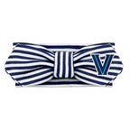 Creative Knitwear Villanova Wildcats Infant Girls Navy/White Striped Hair Knot Headband Embroidered Logo - Size Newborn - 4T