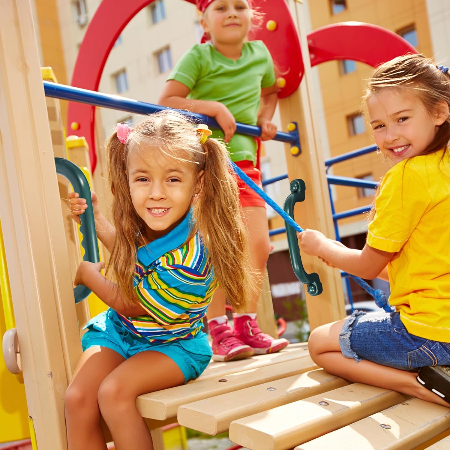 RedSwing Playground Accessories for Kids, Play Set Attachments with Pirate Ship Wheel, Telescope and Safety Handles for Outdoor Backyard, Swing Set Replacement for Treehouse, Easy to Set Up