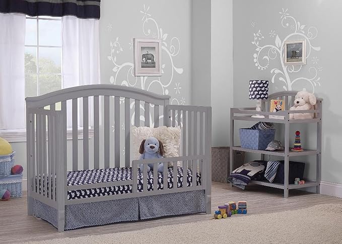 Sorelle Furniture Toddler Rails and Full-Size Bed Adult Rails, Sorelle Wood Bed Rail & Crib Conversion Kit, Converts Sorelle Furniture Crib to Toddler Bed and Full-Size Bed, # 148 - Gray