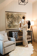 Oilo Crib Sheet, Breathable 100% Turkish Cotton Fitted Jersey, 300 Thread Count, Machine Washable, Fits Standard Crib (28" x 52" x 6"), Toddler Bedding, Gray Zebra