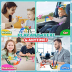 Magnetic Travel Toys for Toddlers Kids 10PCS, Airplane Car Travel Activities Essential, Fidget Toys Road Trip ‌Sensory Toy, Fidgets for Classroom Toys for 3 4 5 6 7 8 Year Old - Square Style