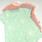 HonestBaby 5-Pack Short Sleeve T-Shirts 100% Organic Cotton Baby, Toddler, Little Kid, Boy, Girl, Unisex