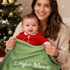 Personalized Baby Name Blanket, Custom Knit Blanket Embroidered with Name, 30x40in Custom Baby Gifts for Boys and Girls, Newborn for Boy/Girl