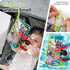 Jollybaby Crinkle Books for Babies, Sensory Soft Touch and Feel Baby Toys for 0-6 Months Infants, Newborn Montessori Early Educational Cloth Toys, Baby Girl & Boy Gift(Jungle Tails)