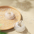 YOHKOH Newborn Glass Baby Bottles with Slow Flow Nipple for 0+ Months, Wide Neck Feeding Bottle, 2.7oz/80ml (Blue, 2.7oz (Pack of 4))