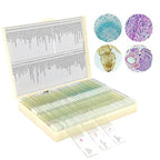 120 Microscope Slides with Specimens for Kids, Prepared Microscope Slides for Kids Microbiology, Prepared Microscope Slides for Adults