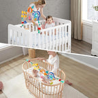 Baby Stroller Arch Toy, Car Seat Toys, Adjustable Arch Stroller toy with Hanging Sensory Activity toys,fits on Baby Bouncer, Bassinet, Stroller, Crib and Car Seats for baby infant Boy Girl 0-18 Months