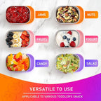 HaWare Stainless Steel Snack Containers for Toddlers and Kids, 8 oz Leak Proof Food Storage Containers with Silicone Lids, Stackable & Reusable Small Metal Lunch Box for Daycare and School- 3 Packs