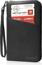 Polare Full Grain Leather Passport Holder Cover Case for Men and Women RFID Blocking Family Travel Wallet Holds 6 Passports