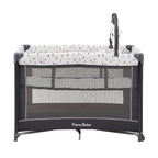 Pamo Babe Portable Playard,Sturdy Play Yard with Padded Mat and Toy bar with Soft Toys