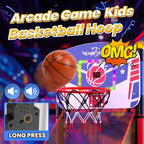 EagleStone 63IN Kids Arcade Basketball Hoop Indoor, LED Scoreboard Basketball Arcade Game Set for Outdoor with Cheer Sounds, Kids Basketball Toys for Boys Girls Age 3-5 5-7 4-8