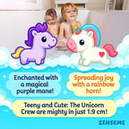 Kids Bath Bombs Powder with Mini Unicorn Inside – Bubble Bath for Kids – Bathtime Experiment Kit Mix - Blast of Foam & Colour Surprise – Gift Set of 4