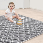 High-Density Foam Baby Play Mat, 59x59 Inches Thicken One-Piece Comfortable and Soft Playmat, Non Slip Machine Washable Floor Mat for Infants, Tapete para Bebes,Toddlers